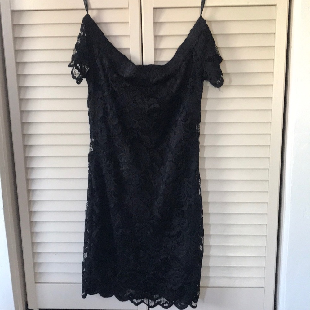 Black Dress off the Shoulder
